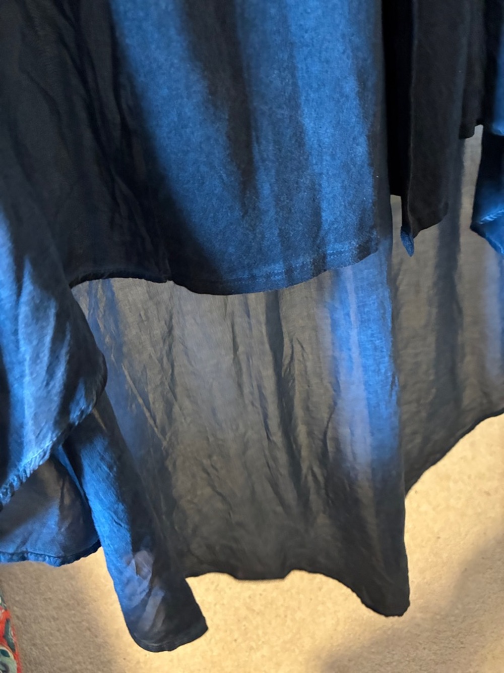 T Party Cardigan Duster Denim Blue Wash Size M - Picture 8 of 8